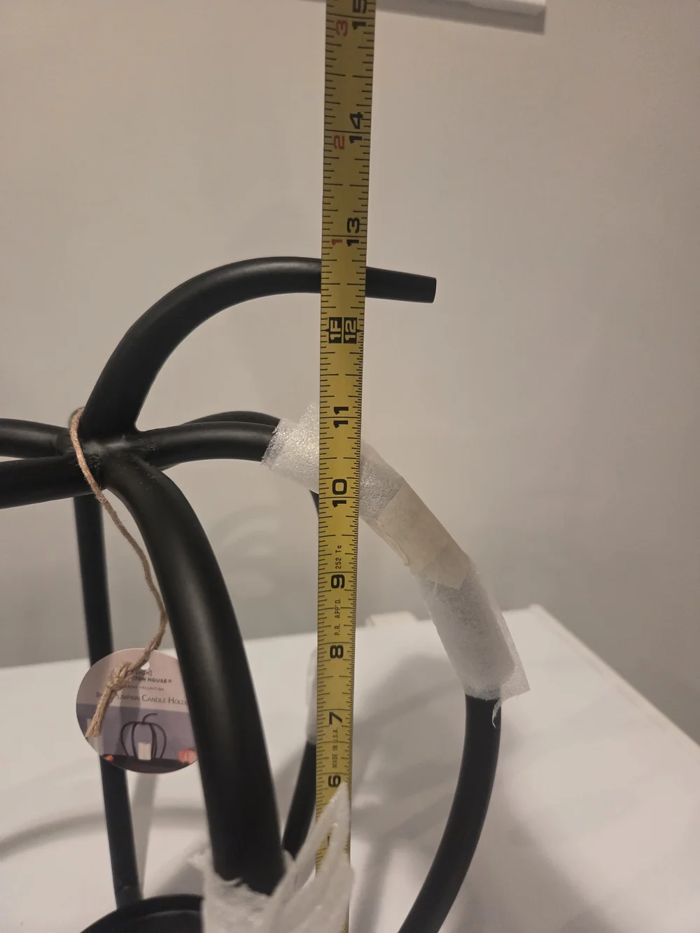 Source Unknown Black Open-Frame Metal Candle Holders (Pair)